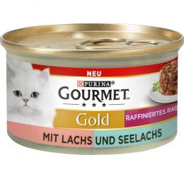 24 x 85 g / 48 x 85 g Gourmet Gold zum Sonderpreis! - 2 x (12 x 85 g) Raffiniertes Ragout: Lachs & Seelachs