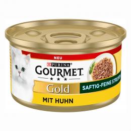 24 x 85 g / 48 x 85 g Gourmet Gold zum Sonderpreis! - 2 x (12 x 85 g) Saftig-Feine Streifen: Huhn