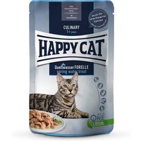 24 x 85 g | Happy Cat | Meat in Sauce Quellwasser Forelle Culinary | Nassfutter | Katze