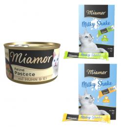 24 x 85 g Miamor Pastete + 4 x 20 g Miamor Milky Shake Pute / Huhn gratis! - Ei & Huhn