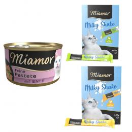 24 x 85 g Miamor Pastete + 4 x 20 g Miamor Milky Shake Pute / Huhn gratis! - Ente