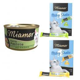 24 x 85 g Miamor Pastete + 4 x 20 g Miamor Milky Shake Pute / Huhn gratis! - Fasan