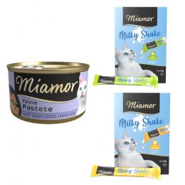 24 x 85 g Miamor Pastete + 4 x 20 g Miamor Milky Shake Pute / Huhn gratis! - Geflügelherzen