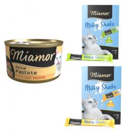 24 x 85 g Miamor Pastete + 4 x 20 g Miamor Milky Shake Pute / Huhn gratis! - Huhn