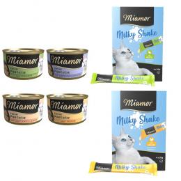 24 x 85 g Miamor Pastete + 4 x 20 g Miamor Milky Shake Pute / Huhn gratis! - Mixpaket Geflügel (4 Sorten)