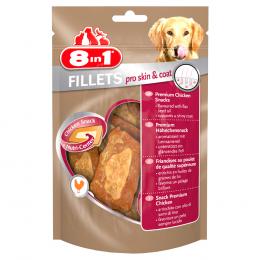 3 + 1 gratis! 4 x 80 g 8in1 Fillets Pro Snacks - Skin & Coat