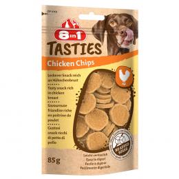 3 + 1 gratis! 4 x 85 g 8in1 Tasties Hundesnacks - Hühnerchips