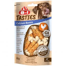 3 + 1 gratis! 4 x 85 g 8in1 Tasties Hundesnacks - Huhn Calcium Bones