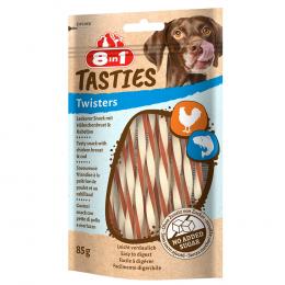 3 + 1 gratis! 4 x 85 g 8in1 Tasties Hundesnacks - Huhn Twisters