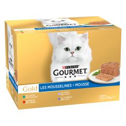 3 + 1 gratis! 4 x Gourmet Gold - Feine Pastete: Mixpaket Fleisch Kaninchen, Kalb, Rind, Lamm (4 x 24 x 85 g)