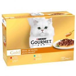 3 + 1 gratis! 4 x Gourmet Gold - Saftig-Feine Streifen: Huhn Varianten (4 x 12 x 85 g)