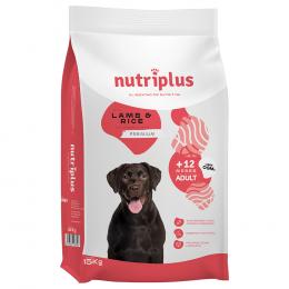 3 kg / 15 kg Nutriplus zum Sonderpreis! - Adult mit Lamm 15 kg