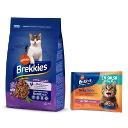 3 kg / 3,5 kg Brekkies Trockenfutter + 4 x 85 g Daily Delice Nassfutter gratis! - 3 kg Sterilized + 4 x 85 g Huhn & Truthahn