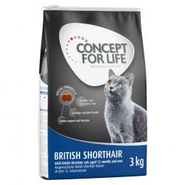 3 kg Concept for Life Katzennahrung zum Probierpreis! - British Shorthair
