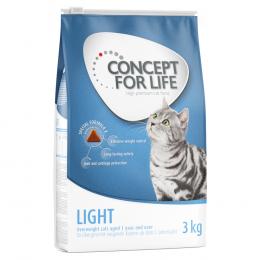 3 kg Concept for Life Katzennahrung zum Probierpreis! - Light