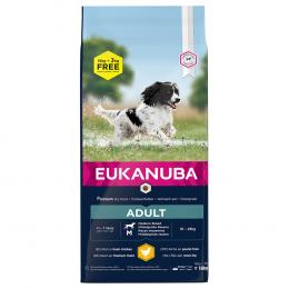 3 kg gratis! 18 kg Eukanuba Breed Huhn - Adult Medium
