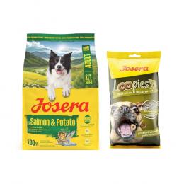 Angebot für 3 kg Josera + 70 g / 150 g Snack gratis! - 3 kg Adult Lachs & Kartoffel + 150 g Loopies Lamm - Kategorie Hundefutter & Zubehör / Hundefutter trocken / Josera / -.  Lieferzeit: 1-2 Tage -  jetzt kaufen.