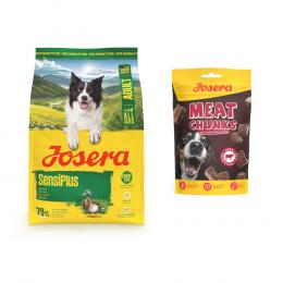 3 kg Josera + 70 g / 150 g Snack gratis! - 3 kg Adult SensiPlus Duck + 70 g Meat Chunks Rind