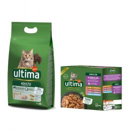 3 kg Ultima Trockenfutter + 8 x 85 g Sterilized Nassfutter-Mix gratis! - Adult Huhn