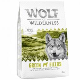 30% Rabatt! 1 kg Wolf of Wilderness Trockenfutter  - Green Fields - Lamm