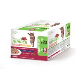 32 + 16 gratis! 48 x 85 g Natural Trainer Adult Mixpaket - Huhn und Lachs
