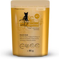 32 x 85 g | catz finefood | No.7 Kalb und Rind Classic | Nassfutter | Katze