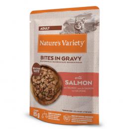 36 + 8 gratis! 44 x 85 g Nature's Variety Bites in Soße Adult - mit Lachs