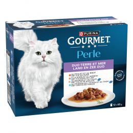 4 + 1 gratis! 5 x Gourmet Perle - Gemischte Auswahl: Duo vom Land & aus dem Meer 5 x (12 x 85 g)