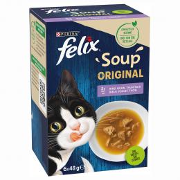 4 + 2 gratis! 6 x 48 g Felix Soup - Gemischte Vielfalt