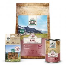 4 kg + 400 g + 100 g | Wildes Land | Rind Trockenfutter Probierpaket  Classic Adult | Trockenfutter | Hund