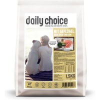4 x 1,5 kg | daily choice | mit Geflügel, Reis und Erbsen Basic | Trockenfutter | Hund
