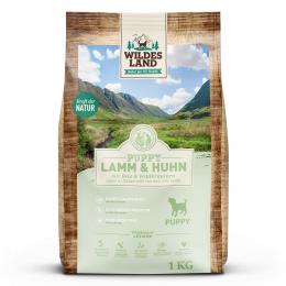 4 x 1 kg | Wildes Land | Lamm und Huhn mit Reis und Wildkräutern Classic Puppy | Trockenfutter | Hund