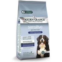 4 x 2 kg | Arden Grange | Adult Large Breed mit frischem ozeanischem Weißfisch & Kartoffel getreidefrei Sensitive | Trockenfutter | Hund