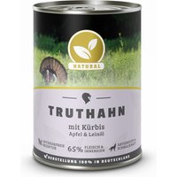 400 g | Natural | Truthahn mit Kürbis, Apfel und Leinöl | Nassfutter | Hund