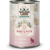 400 g | Wildes Land | Rind und Pute mit Distelöl Classic Adult | Nassfutter | Katze