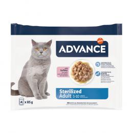 42 + 10 gratis! 52 x 85 g Advance Nassfutter - Sterilized Truthahn