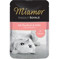 44 x 100g | Miamor | Mit Thunfisch und Huhn in Sauce Ragout Royale | Nassfutter | Katze