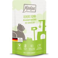 48 x 125 g | Mjamjam | Quetschies Leckeres Rind Mahlzeit | Nassfutter | Katze