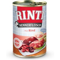 48 x 400 g | Rinti | Rind Kennerfleisch | Nassfutter | Hund