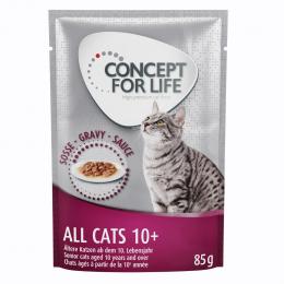 Angebot für 48 x 85 g Concept for Life - 10 € Rabatt! -  All Cats 10+ in Soße - Kategorie Katze / Katzenfutter nass / Concept for Life / Promotions.  Lieferzeit: 1-2 Tage -  jetzt kaufen.