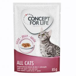 48 x 85 g Concept for Life - 10 € Rabatt! -  All Cats in Gelee                     