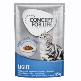 48 x 85 g Concept for Life - 10 € Rabatt! -  Light Cats in Soße