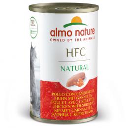 5 + 1 gratis! 6 x 140 g Almo Nature HFC Natural - Huhn & Garnelen