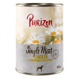 5 + 1 gratis! 6 x 400/800 g Purizon Nassfutter - Single Meat Huhn mit Kamillenblüten (6 x 400 g)
