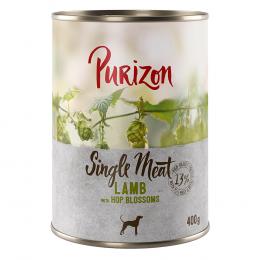 5 + 1 gratis! 6 x 400/800 g Purizon Nassfutter - Single Meat Lamm mit Hopfenblüten (6x400g)