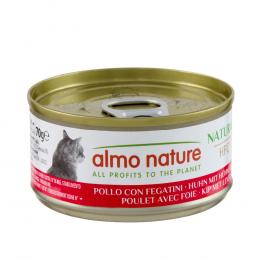 5 + 1 gratis! 6 x 70 g Almo Nature HFC - Huhn mit Hühnerleber