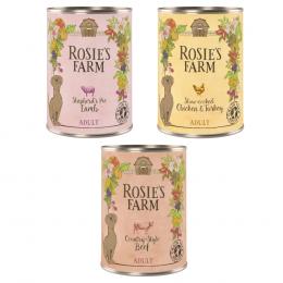 5 + 1 gratis! Rosie's Farm Adult 6 x 400 g - Mix Paket (3 Sorten)