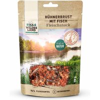 5 x 70 g | Wildes Land | Hühnerbrust mit Fisch Fleischsnacks | Snack | Hund,Katze