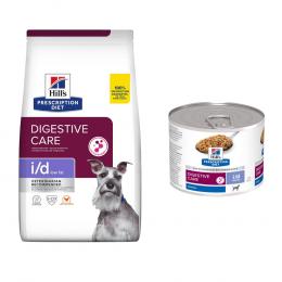 6 kg / 6,5 kg Hill's Prescription Diet i/d Digestive Care + 6 x 200 g i/d Nassfutter gratis! - 6 kg Low Fat mit Huhn + 6 x 200 g Low Fat Original