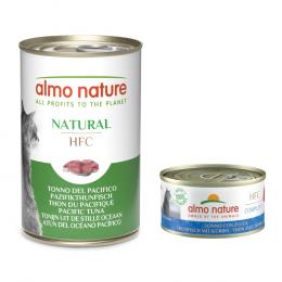6 x 140 g Almo Nature HFC Natural + 6 x 70 g Complete zum Sonderpreis! - 6 x 140 g Pazifikthunfisch + 6 x 70 g Thunfisch mit Kürbis